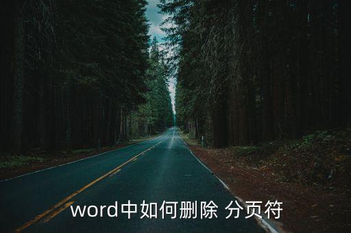 word分頁符,如何在文檔中插入分頁符號?