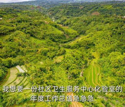 我想要一份社區(qū)衛(wèi)生服務中心化驗室的年度工作總結急急急