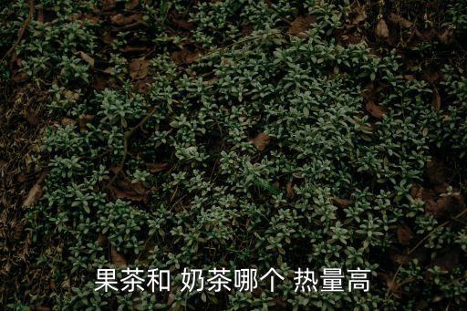 果茶和 奶茶哪個 熱量高