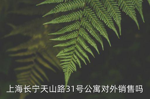 上海長寧天山路31號公寓對外銷售嗎
