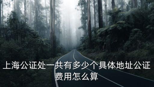 上海市金山公證處收費，上海公證處一共有多少個具體地址公證費用怎么算