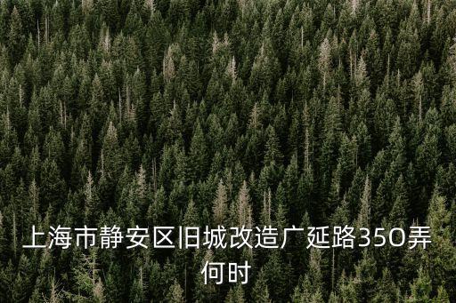 上海市靜安區舊城改造廣延路35O弄何時