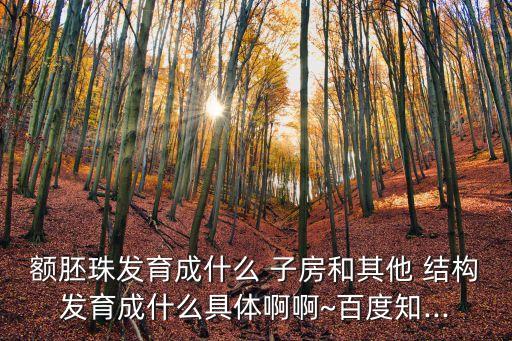 額胚珠發育成什么 子房和其他 結構發育成什么具體啊啊~百度知...
