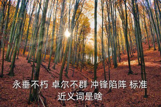 永垂不朽 卓爾不群 沖鋒陷陣 標(biāo)準(zhǔn)近義詞是啥