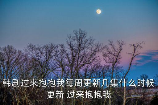 韓劇過來抱抱我每周更新幾集什么時候更新 過來抱抱我