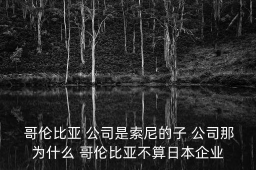  哥倫比亞 公司是索尼的子 公司那為什么 哥倫比亞不算日本企業(yè)