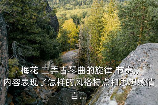  梅花 三弄古琴曲的旋律,節奏,,內容表現了怎樣的風格特點和思想感情百...