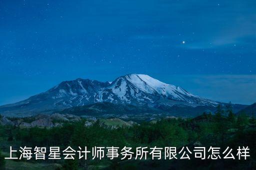 上海智星會(huì)計(jì)師事務(wù)所有限公司怎么樣