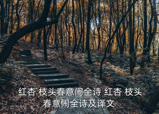 紅杏枝頭,第二集:紅杏枝頭的春天