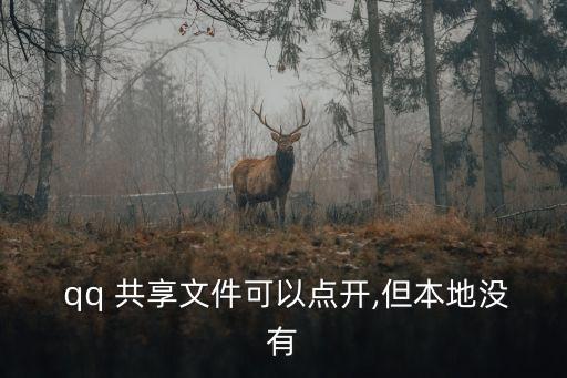  qq 共享文件可以點(diǎn)開(kāi),但本地沒(méi)有
