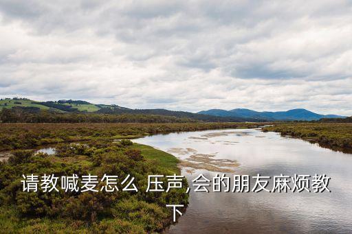 壓聲新手如何壓聲,壓聲不是壓抑聲音而是發聲