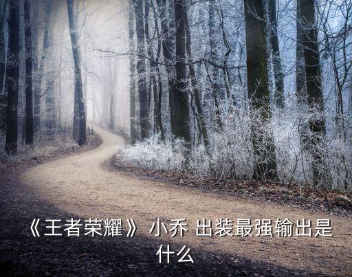 小喬出裝,小喬出裝推薦:鞋子 吸血書、銘文和技能