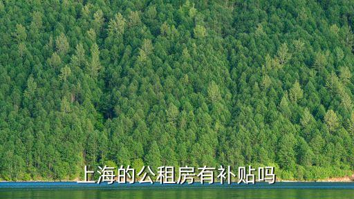 上海的公租房有補貼嗎
