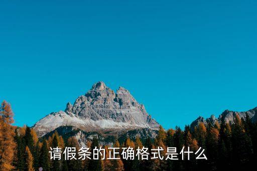 假條格式，請假條的格式及范文