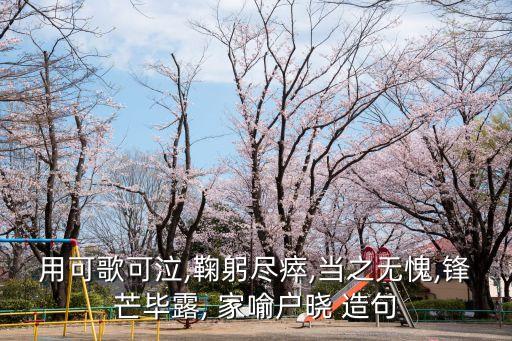 用可歌可泣,鞠躬盡瘁,當之無愧,鋒芒畢露, 家喻戶曉 造句