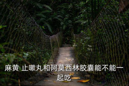 麻黃 止嗽丸和阿莫西林膠囊能不能一起吃