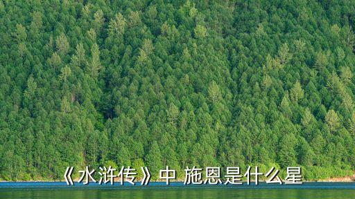 施恩,水滸傳中施恩是地牢:伏地魔!