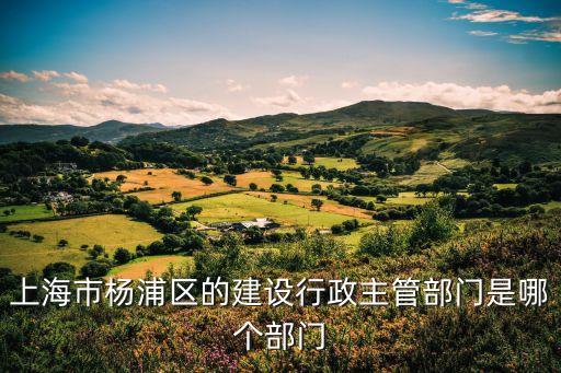 上海市楊浦區的建設行政主管部門是哪個部門