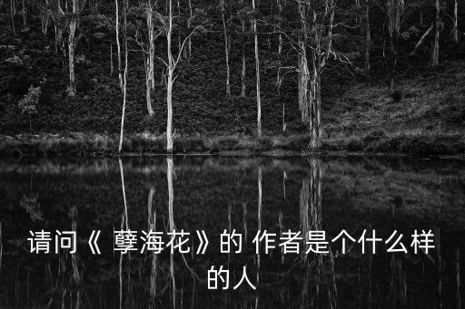 請問《 孽海花》的 作者是個什么樣的人