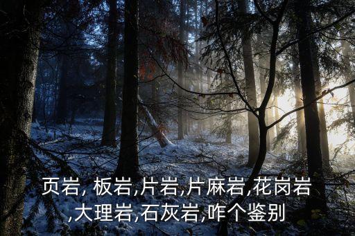 頁巖, 板巖,片巖,片麻巖,花崗巖,大理巖,石灰?guī)r,咋個鑒別