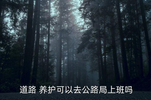  道路 養護可以去公路局上班嗎