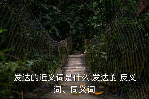  發(fā)達(dá)的近義詞是什么 發(fā)達(dá)的 反義詞、同義詞