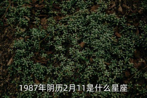 1987年陰歷2月11是什么星座