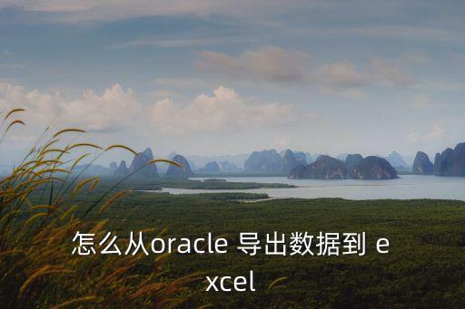怎么從oracle 導出數據到 excel