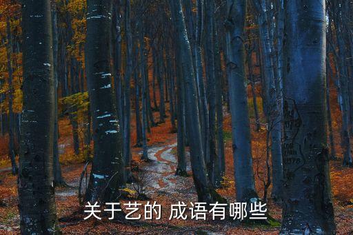 關于藝的 成語有哪些