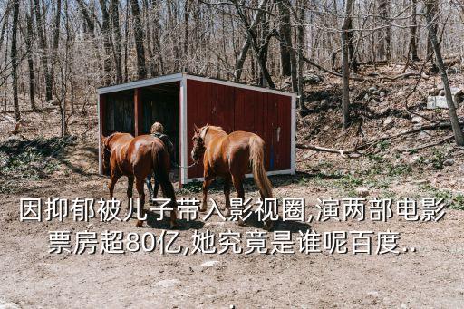 因抑郁被兒子帶入影視圈,演兩部電影票房超80億,她究竟是誰呢百度...