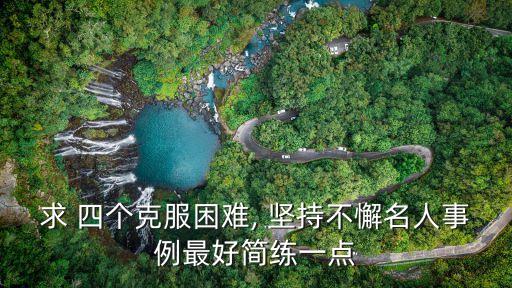 求 四個克服困難, 堅持不懈名人事例最好簡練一點