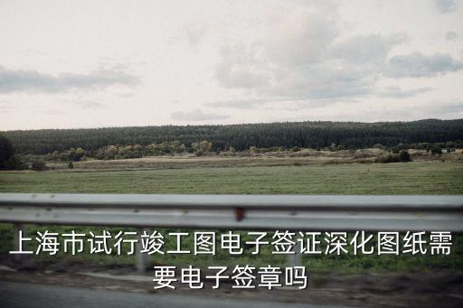 上海市試行竣工圖電子簽證深化圖紙需要電子簽章嗎