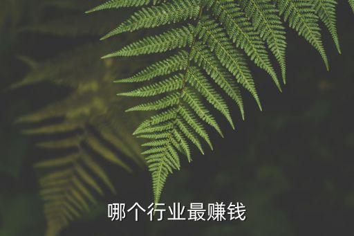 哪個行業最賺錢