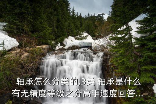  軸承怎么分類的,3類 軸承是什么有無(wú)精度等級(jí)之分高手速度回答...