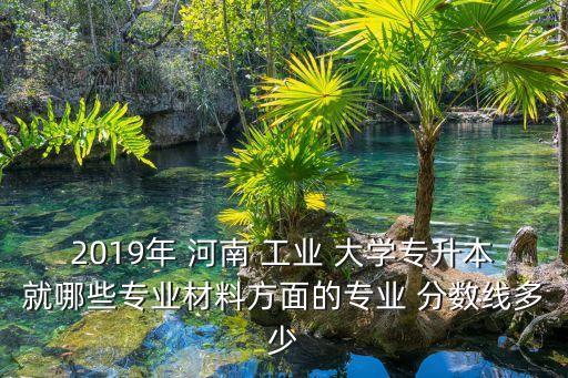 2019年 河南 工業 大學專升本就哪些專業材料方面的專業 分數線多少