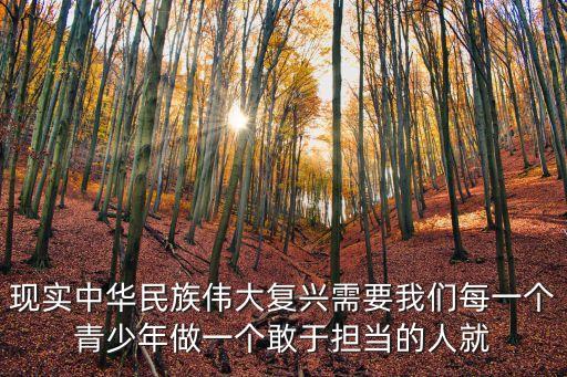 現實中華民族偉大復興需要我們每一個青少年做一個敢于擔當的人就