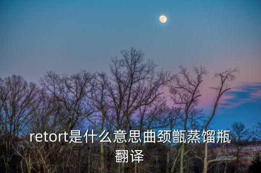 retort是什么意思曲頸甑蒸餾瓶翻譯