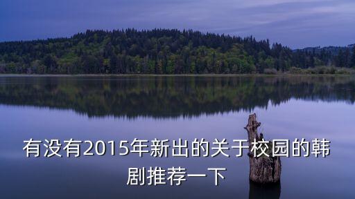 有沒有2015年新出的關于校園的韓劇推薦一下