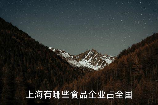 上海有哪些食品企業(yè)占全國
