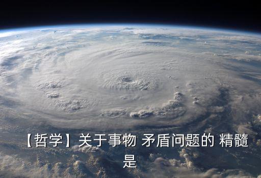 【哲學(xué)】關(guān)于事物 矛盾問題的 精髓是