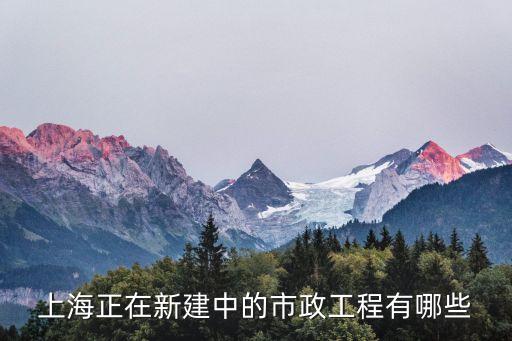 上海正在新建中的市政工程有哪些