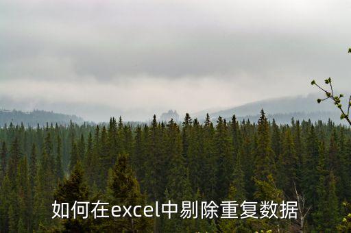 如何在excel中剔除重復(fù)數(shù)據(jù)