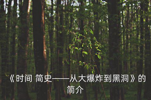 時間簡史簡介,第十一章宇宙探索之旅
