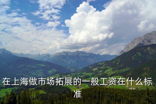 在上海做市場拓展的一般工資在什么標準