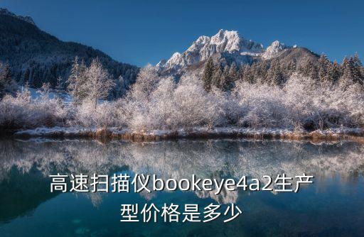 高速掃描儀bookeye4a2生產(chǎn)型價格是多少