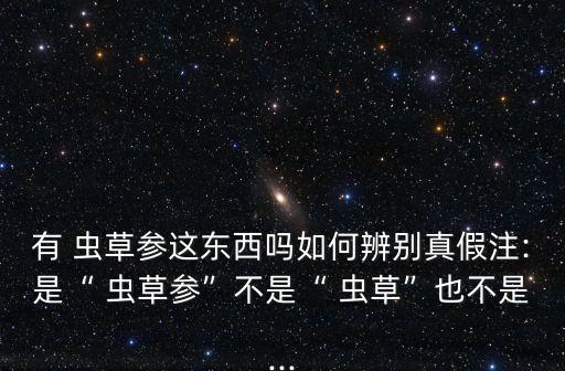 有 蟲草參這東西嗎如何辨別真假注:是“ 蟲草參”不是“ 蟲草”也不是...