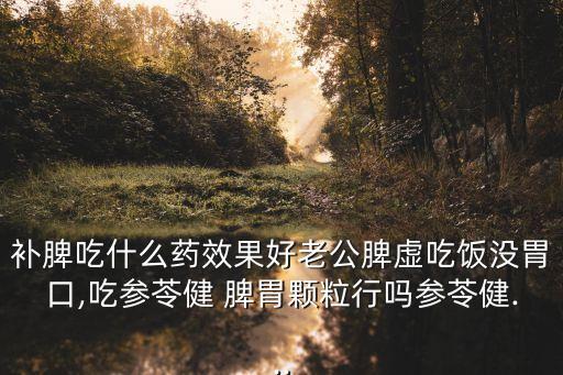 補脾吃什么藥效果好老公脾虛吃飯沒胃口,吃參苓健 脾胃顆粒行嗎參苓健...
