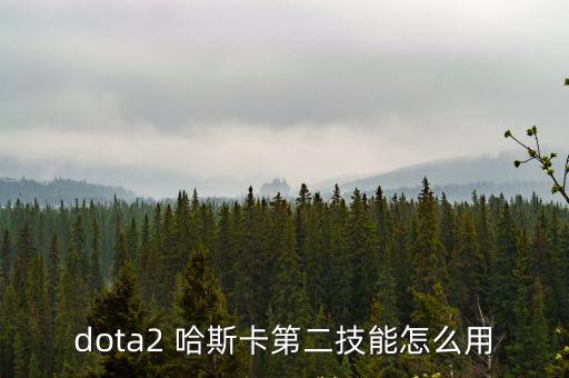 dota2 哈斯卡第二技能怎么用