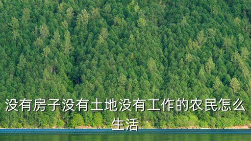 沒有房子沒有土地沒有工作的農民怎么生活