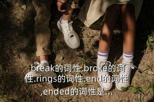  break的詞性,broke的詞性.rings的詞性.end的詞性,ended的詞性是...
